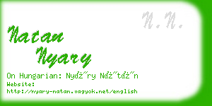 natan nyary business card